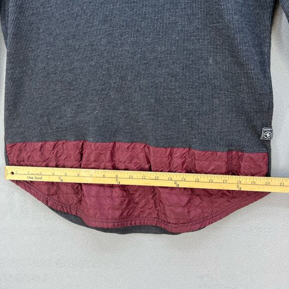 Southpole Top Women's XL Grey Maroon Crew Neck Pullover Sweatshirt Gorpcore - Picture 3 of 12